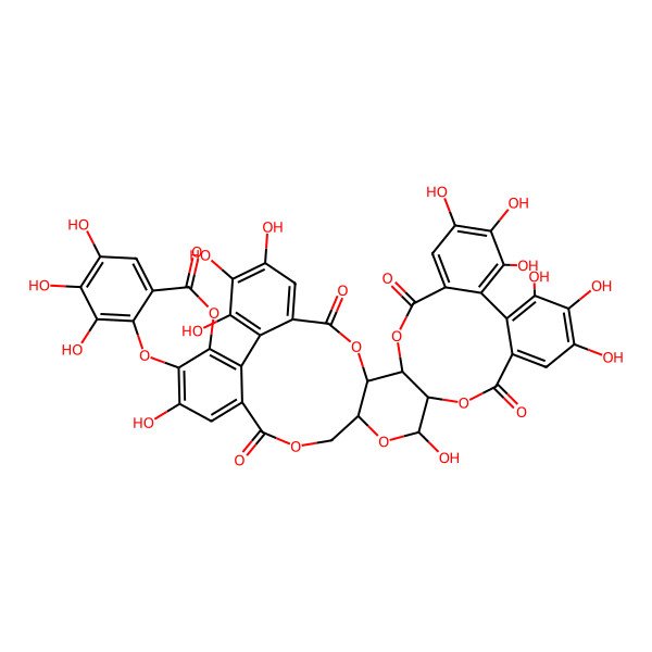 2D Structure of 6,7,8,16,17,18,22,30,36,37,38,41,42,43-Tetradecahydroxy-2,12,20,26,29,32,47-heptaoxanonacyclo[26.20.0.04,9.010,24.011,21.014,19.031,48.034,39.040,45]octatetraconta-4,6,8,10,14,16,18,21,23,34,36,38,40,42,44-pentadecaene-3,13,25,33,46-pentone