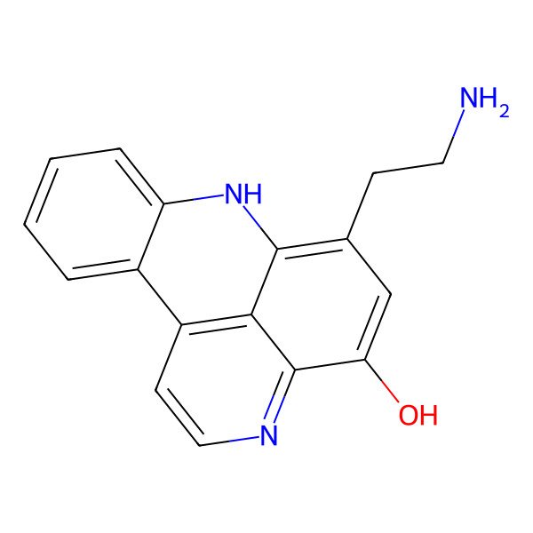 2D Structure of 10-(2-Aminoethyl)-8,14-diazatetracyclo[7.7.1.02,7.013,17]heptadeca-1(17),2,4,6,9,11,13,15-octaen-12-ol