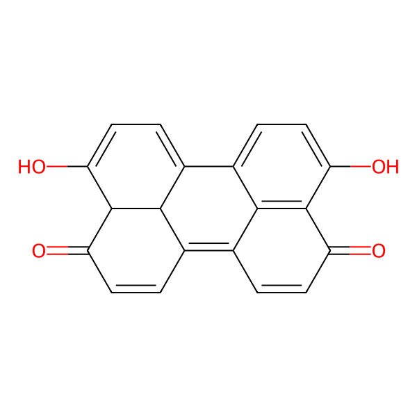 2D Structure of 4,9-Dihydroxy-3a,12c-dihydroperylene-3,10-dione