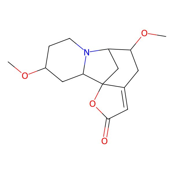 2D Structure of 4,9-Dimethoxy-14-oxa-7-azatetracyclo[6.6.1.01,11.02,7]pentadec-11-en-13-one