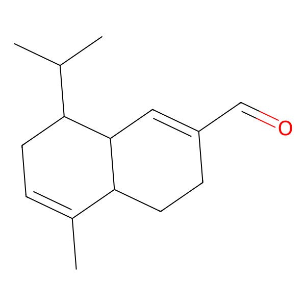 2D Structure of 5-Methyl-8-propan-2-yl-3,4,4a,7,8,8a-hexahydronaphthalene-2-carbaldehyde