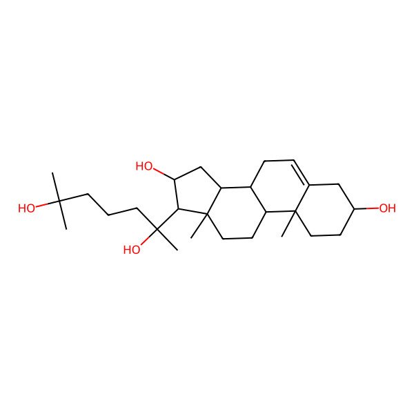2D Structure of (3S,8S,9S,10R,13S,14S,16S,17R)-17-[(2S)-2,6-dihydroxy-6-methylheptan-2-yl]-10,13-dimethyl-2,3,4,7,8,9,11,12,14,15,16,17-dodecahydro-1H-cyclopenta[a]phenanthrene-3,16-diol