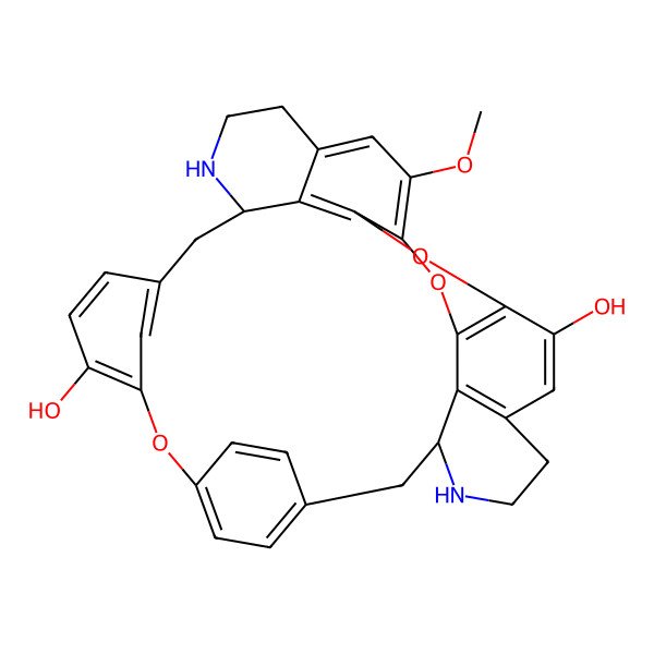2D Structure of 20-Methoxy-7,23,33-trioxa-15,30-diazaoctacyclo[19.9.3.23,6.18,12.114,18.024,32.027,31.022,34]heptatriaconta-3(37),4,6(36),8,10,12(35),18,20,22(34),24,26,31-dodecaene-9,25-diol