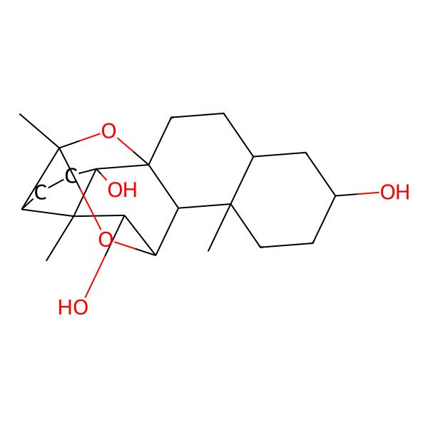 2D Structure of (1S,2S,3S,6S,8S,11S,13R,14R,17R,18S,19S)-3,13,18-trimethyl-12,20-dioxahexacyclo[11.6.1.02,11.03,8.011,17.014,18]icosane-6,17,19-triol