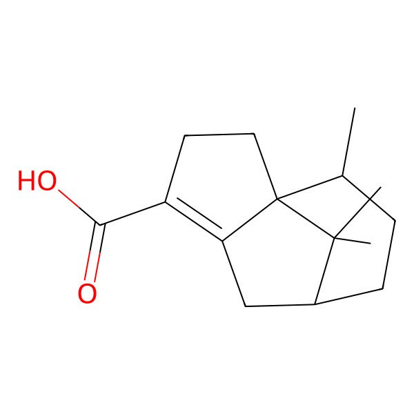 2D Structure of 4,9,9-Trimethyl-2,4,5,6,7,8-hexahydro-3h-3a,7-methanoazulene-1-carboxylic acid