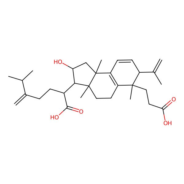2D Structure of 6,7-Dehydroporicoic Acid H