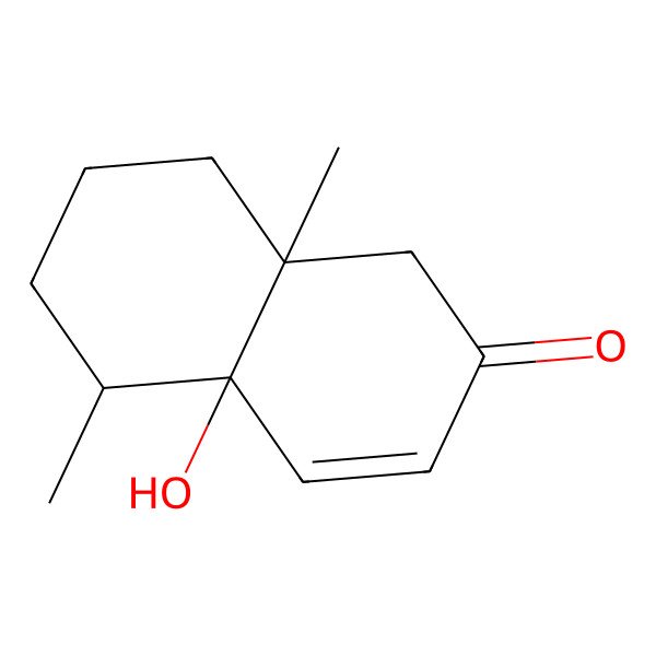2D Structure of 4a-hydroxy-5,8a-dimethyl-5,6,7,8-tetrahydro-1H-naphthalen-2-one