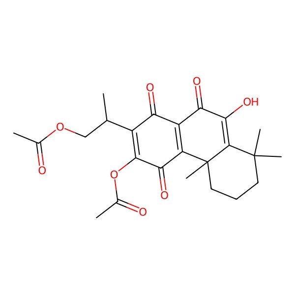 2D Structure of [(2S)-2-[(4bS)-3-acetyloxy-9-hydroxy-4b,8,8-trimethyl-1,4,10-trioxo-6,7-dihydro-5H-phenanthren-2-yl]propyl] acetate