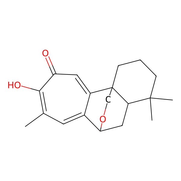 2D Structure of (4aS)-1,2,3,4,4abeta,5,6,11b-Octahydro-9-hydroxy-4,4,8-trimethyl-6alpha,11balpha-(epoxymethano)-10H-cyclohepta[a]naphthalen-10-one