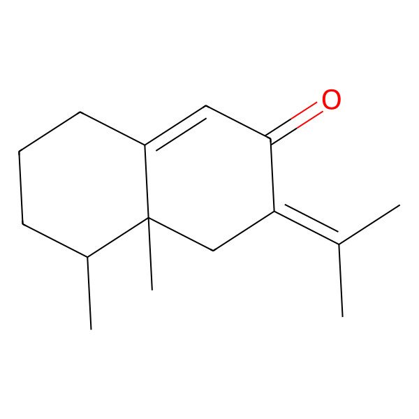 2D Structure of 4a,5-dimethyl-3-propan-2-ylidene-5,6,7,8-tetrahydro-4H-naphthalen-2-one