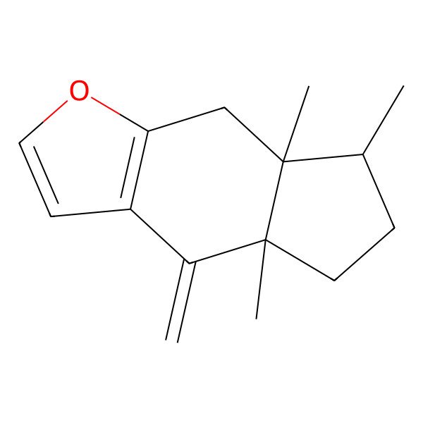 2D Structure of 4a,7,7a-Trimethyl-4-methylidene-5,6,7,8-tetrahydrocyclopenta[f][1]benzofuran