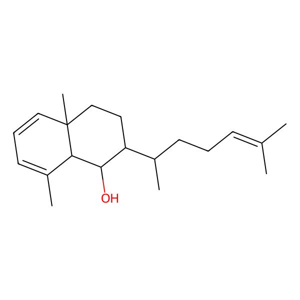 2D Structure of 4a,8-dimethyl-2-(6-methylhept-5-en-2-yl)-2,3,4,8a-tetrahydro-1H-naphthalen-1-ol