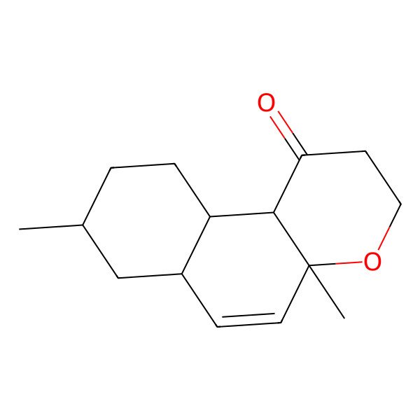 2D Structure of 4a,8-dimethyl-3,6a,7,8,9,10,10a,10b-octahydro-2H-benzo[f]chromen-1-one