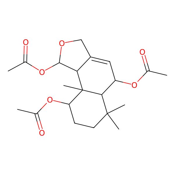 2D Structure of [(1S,5S,5aS,9R,9aS,9bS)-1,5-diacetyloxy-6,6,9a-trimethyl-1,3,5,5a,7,8,9,9b-octahydrobenzo[e][2]benzofuran-9-yl] acetate