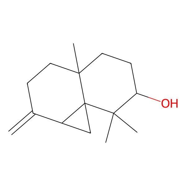 2D Structure of 4a,8,8-trimethyl-2-methylidene-1a,3,4,5,6,7-hexahydro-1H-cyclopropa[j]naphthalen-7-ol