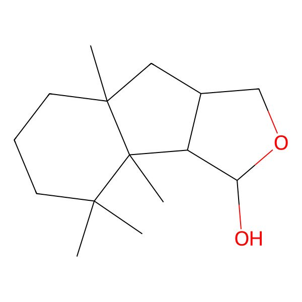 2D Structure of 4a,8,8,8a-Tetramethyl-1,3,3a,4,5,6,7,8b-octahydroindeno[1,2-c]furan-1-ol