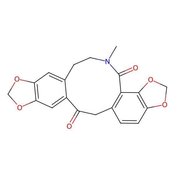 2D Structure of 15-Methyl-7,9,19,21-tetraoxa-15-azapentacyclo[15.7.0.04,12.06,10.018,22]tetracosa-1(17),4,6(10),11,18(22),23-hexaene-3,16-dione