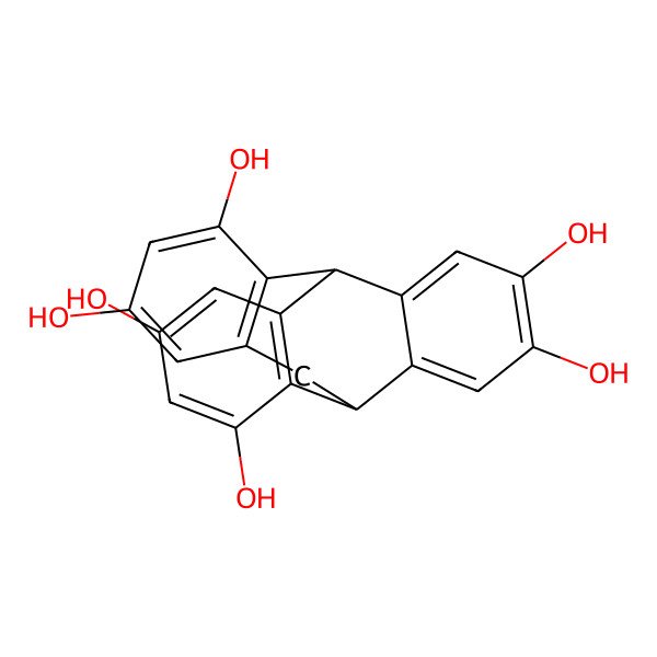 2D Structure of (1S,9R)-pentacyclo[7.6.6.02,7.010,15.016,21]henicosa-2(7),3,5,10(15),11,13,16,18,20-nonaene-3,5,11,13,18,19-hexol