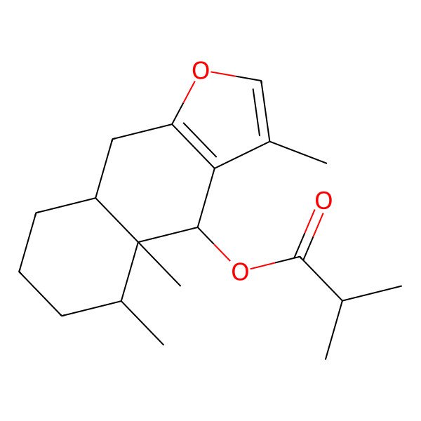 2D Structure of [(4S,4aR,5S,8aR)-3,4a,5-trimethyl-5,6,7,8,8a,9-hexahydro-4H-benzo[f][1]benzofuran-4-yl] 2-methylpropanoate