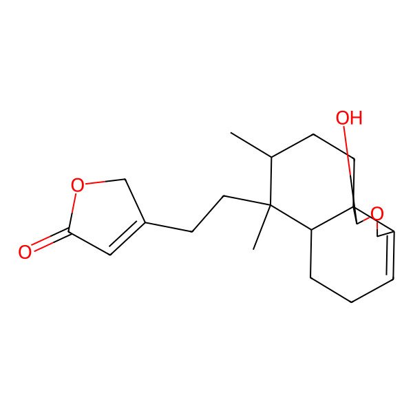 2D Structure of 3-[2-[(1R,6aS,7R,8S,10aS)-1-hydroxy-7,8-dimethyl-1,3,5,6,6a,8,9,10-octahydrobenzo[d][2]benzofuran-7-yl]ethyl]-2H-furan-5-one