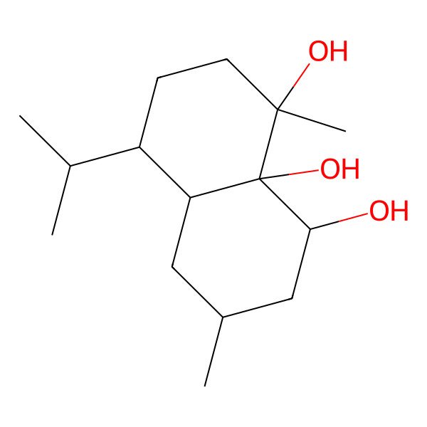 2D Structure of 4alpha-Methylcadinane-1alpha,2alpha,10alpha triol 2D Structure of 4alpha-Methylcadinane-1alpha,2alpha,10alpha triol