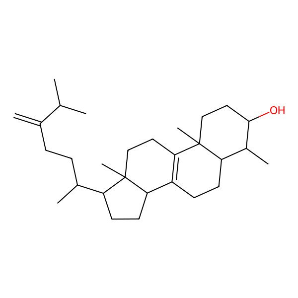 2D Structure of 4 Alpha-methyl-5 alpha-ergosta-8,24(28)-dien-3 beta-ol