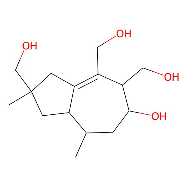 2D Structure of 4alpha,11,12,14-Tetrahydroxy-1-tremulene