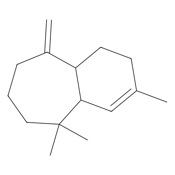 2D Structure of (4aR)-3,5,5-trimethyl-9-methylidene-2,4a,6,7,8,9a-hexahydro-1H-benzo[7]annulene