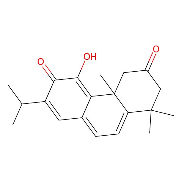 2D Structure of (4aR)-5-hydroxy-1,1,4a-trimethyl-7-propan-2-yl-2,4-dihydrophenanthrene-3,6-dione