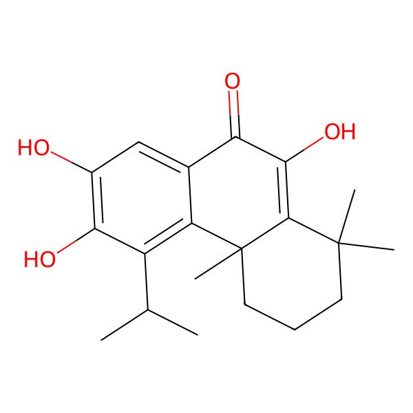 2D Structure of (4aR)-6,7,10-trihydroxy-1,1,4a-trimethyl-5-propan-2-yl-3,4-dihydro-2H-phenanthren-9-one