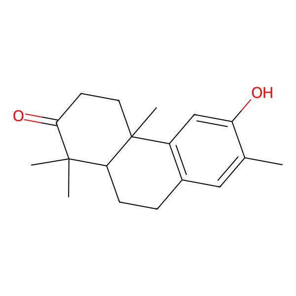 2D Structure of (4aR,10aR)-6-hydroxy-1,1,4a,7-tetramethyl-4,9,10,10a-tetrahydro-3H-phenanthren-2-one