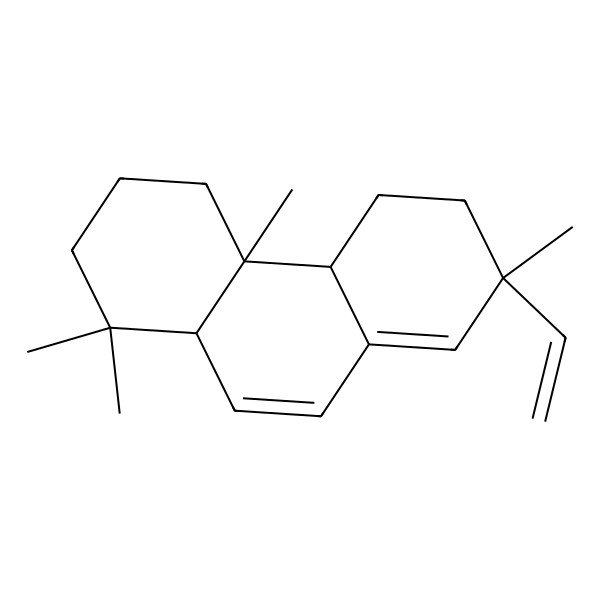 2D Structure of (4aR,4bR,7R,10aS)-7-ethenyl-1,1,4a,7-tetramethyl-3,4,4b,5,6,10a-hexahydro-2H-phenanthrene