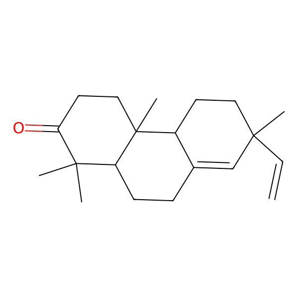 2D Structure of (4aR,4bS,7R,10aR)-7-ethenyl-1,1,4a,7-tetramethyl-3,4,4b,5,6,9,10,10a-octahydrophenanthren-2-one