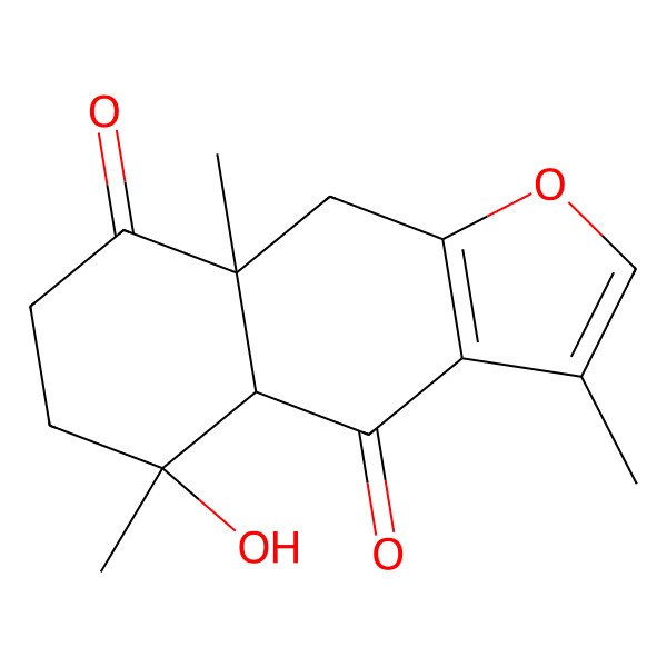 2D Structure of (4aR,5S,8aR)-5-hydroxy-3,5,8a-trimethyl-4a,6,7,9-tetrahydrobenzo[f][1]benzofuran-4,8-dione