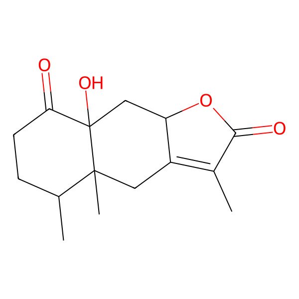 2D Structure of (4aR,5S,8aR,9aR)-8a-hydroxy-3,4a,5-trimethyl-4,5,6,7,9,9a-hexahydrobenzo[f][1]benzofuran-2,8-dione