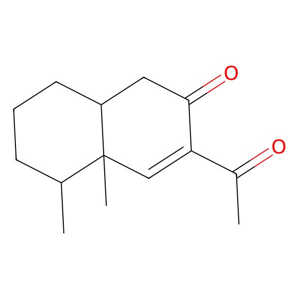 2D Structure of (4aR,5S,8aS)-3-acetyl-4a,5-dimethyl-1,5,6,7,8,8a-hexahydronaphthalen-2-one