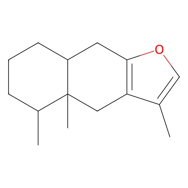 2D Structure of (4aR,5S,8aS)-3,4a,5-trimethyl-5,6,7,8,8a,9-hexahydro-4H-benzo[f][1]benzofuran