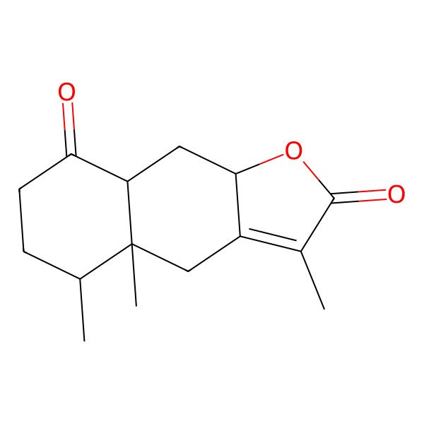 2D Structure of (4aR,5S,8aS,9aR)-3,4a,5-trimethyl-5,6,7,8a,9,9a-hexahydro-4H-benzo[f][1]benzofuran-2,8-dione