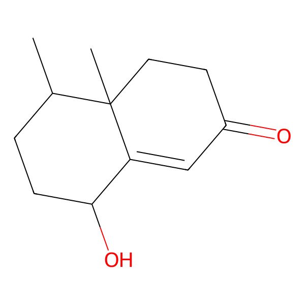 2D Structure of (4aR,5S,8S)-8-hydroxy-4a,5-dimethyl-3,4,5,6,7,8-hexahydronaphthalen-2-one