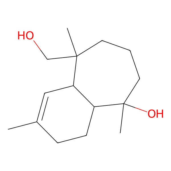 2D Structure of (4aR,5S,9S,9aR)-9-(hydroxymethyl)-2,5,9-trimethyl-4,4a,6,7,8,9a-hexahydro-3H-benzo[7]annulen-5-ol