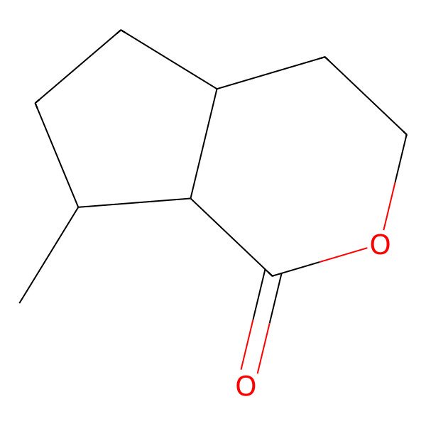 2D Structure of (4aR,7S,7aR)-7-methyl-4,4a,5,6,7,7a-hexahydro-3H-cyclopenta[c]pyran-1-one