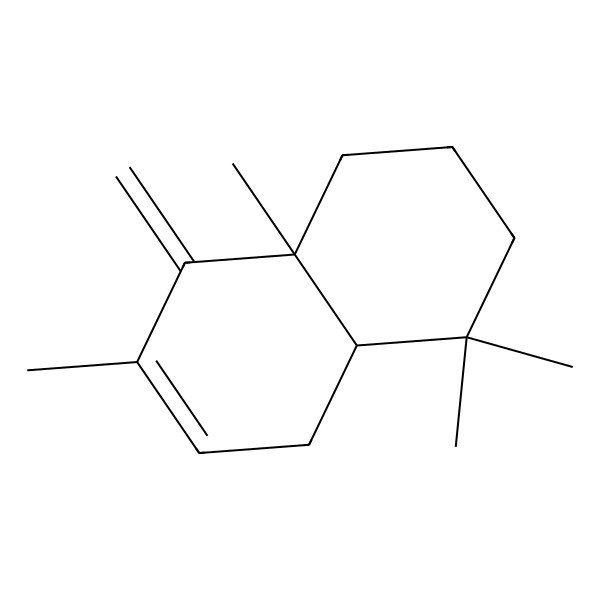 2D Structure of (4aR,8aR)-4,4,7,8a-tetramethyl-8-methylidene-2,3,4a,5-tetrahydro-1H-naphthalene