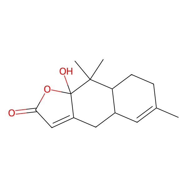 2D Structure of (4aR,8aR)-9a-hydroxy-6,9,9-trimethyl-4a,7,8,8a-tetrahydro-4H-benzo[f][1]benzofuran-2-one