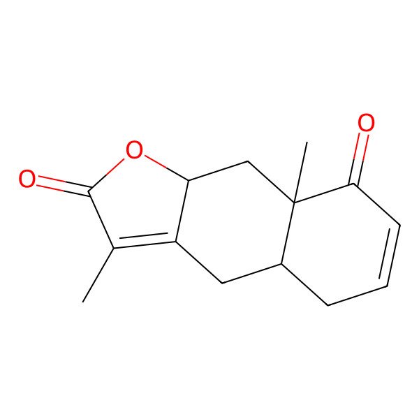 2D Structure of (4aR,8aR,9aS)-3,8a-dimethyl-4a,5,9,9a-tetrahydro-4H-benzo[f][1]benzofuran-2,8-dione