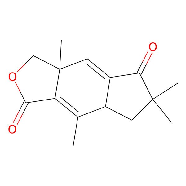 2D Structure of (4aR,8aS)-4,6,6,8a-tetramethyl-4a,5-dihydro-1H-cyclopenta[f][2]benzofuran-3,7-dione