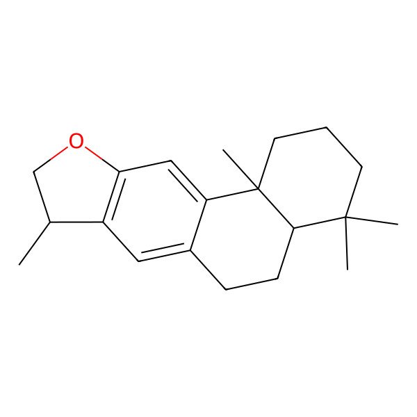 2D Structure of (4aR,8R,11bS)-4,4,8,11b-tetramethyl-1,2,3,4a,5,6,8,9-octahydronaphtho[2,1-f][1]benzofuran