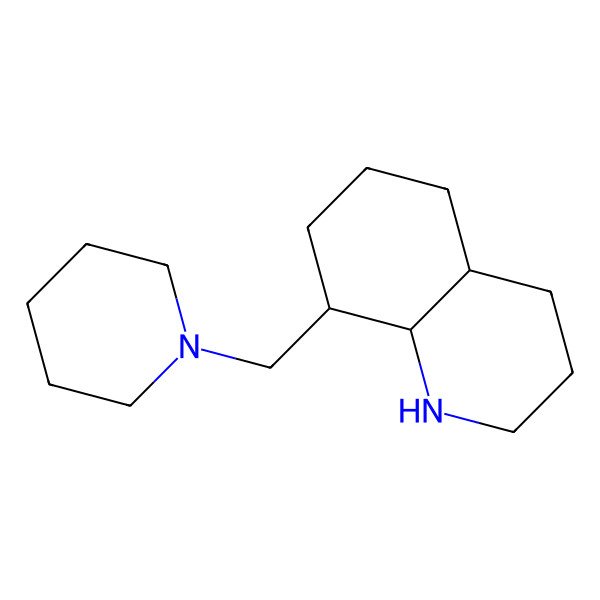 2D Structure of (4aR,8R,8aS)-8-(piperidin-1-ylmethyl)-1,2,3,4,4a,5,6,7,8,8a-decahydroquinoline