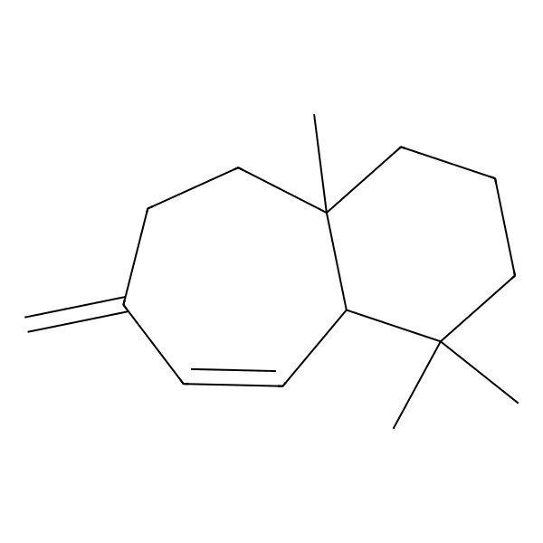 2D Structure of (4aR,9aR)-4,4,9a-trimethyl-7-methylidene-1,2,3,4a,8,9-hexahydrobenzo[7]annulene