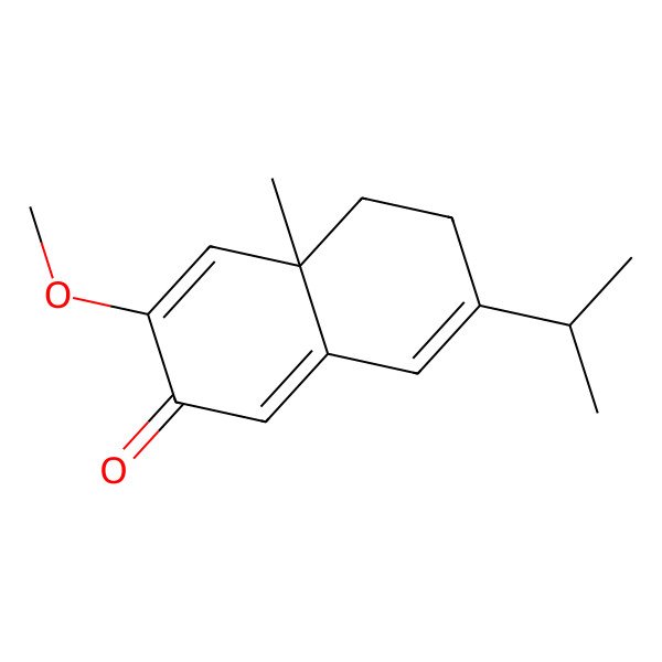 2D Structure of (4aS)-3-methoxy-4a-methyl-7-propan-2-yl-5,6-dihydronaphthalen-2-one
