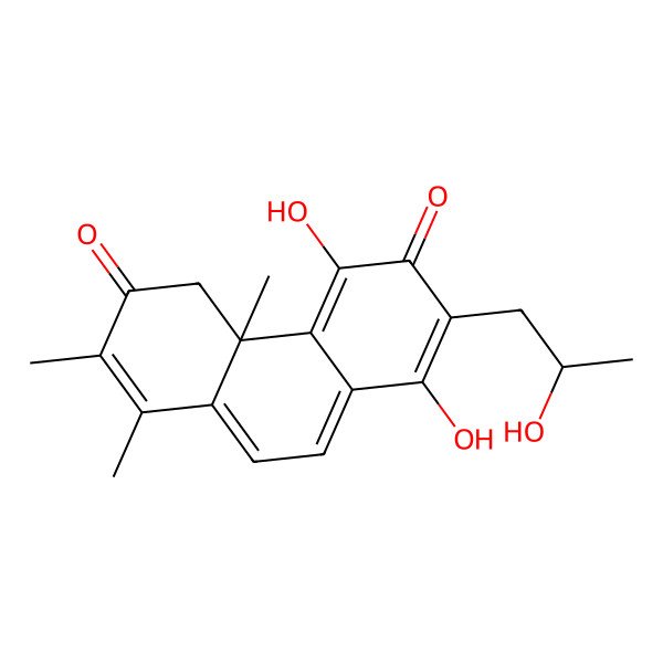 2D Structure of (4aS)-5,8-dihydroxy-7-[(2S)-2-hydroxypropyl]-1,2,4a-trimethyl-4H-phenanthrene-3,6-dione